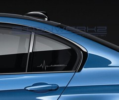 A spec heartbeat pulse Sticker Left Pair
