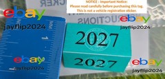 NOT A REGISTRATION TAG-DMV STICKER CVRA 2027 GREEN California Commercial Vehicle