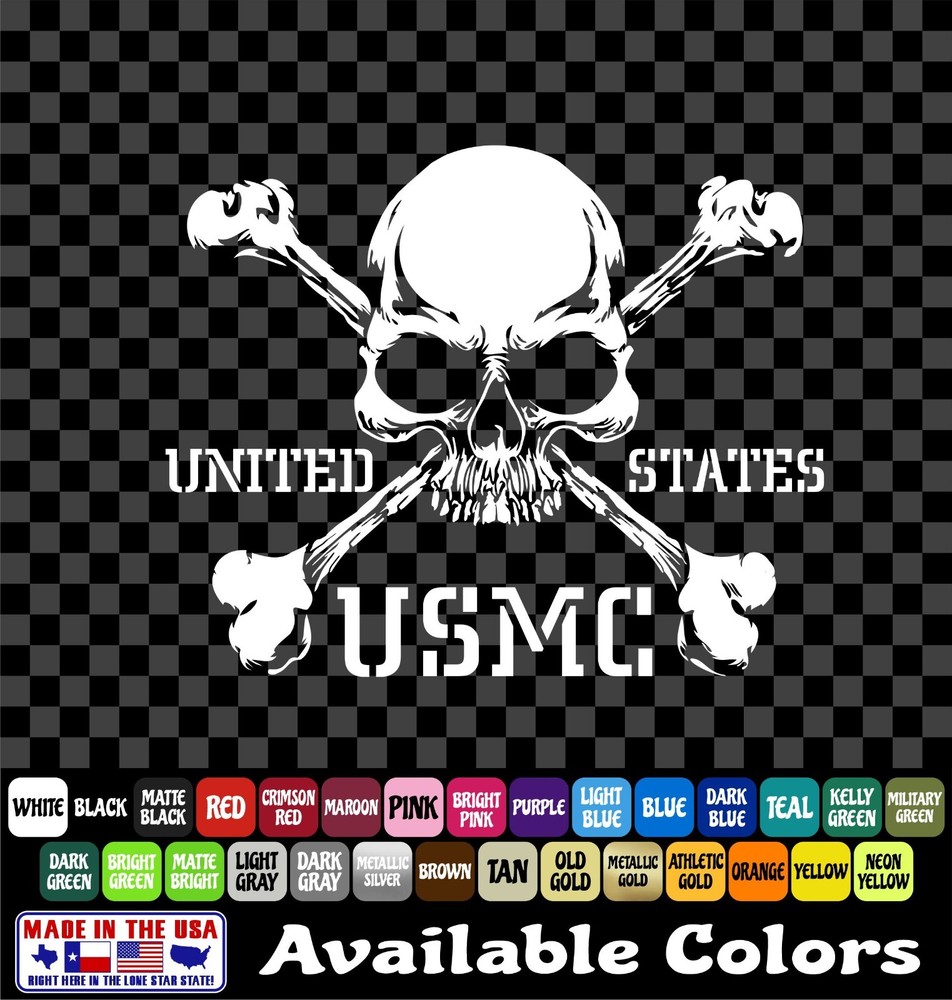USMC Marine Corps Sticker Military Veteran United States Window Vinyl Decal
