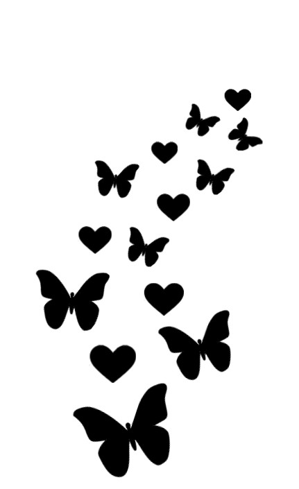 Butterfly with Hearts Vinyl Decal Car Truck Laptop Sticker