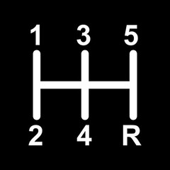 5-Speed Sticker – Manual Shift Decal