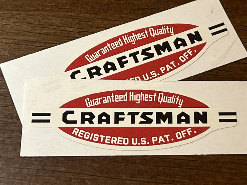 Craftsman Tools 109 lathe vintage style Heritage decal Black 49’ 2-3/16” 2 for 1