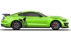 Eagle USA Flag Hood Door Vinyl Decal Racing Stripes (Fits Ford Mustang Cobra)
