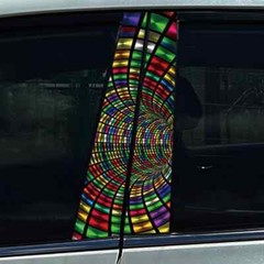2x Creative Car B Pillar Waterproof Decal DIY Car Modification Styling Sticker