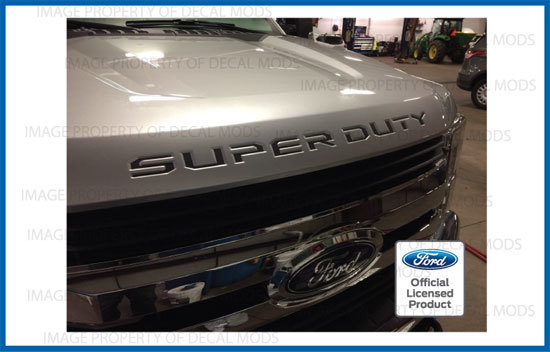 17 – 22 Ford F250 Super Duty Front HOOD GRILLE Letters Insert Decals Stickers
