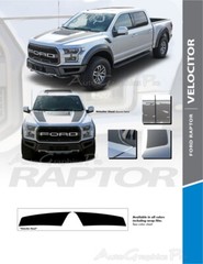 Ford Raptor Hood Decals VELOCITOR HOOD Stripes Vinyl Graphics Kit 2018 2019 2020