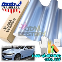 Gloss Metallic Frosted Blue Candy Decal Car Vinyl Wrap Film Stick Sheet Sparkle