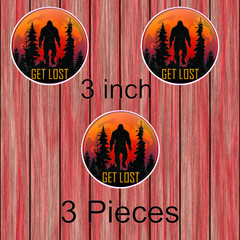 🔥👀SASQUATCH BIGFOOT “GET LOST” Vinyl Decal Sticker 2″-18″ You Choose Size! 👣