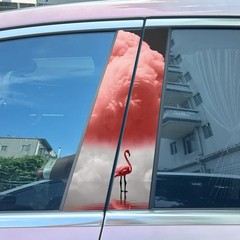 2pcs Car Center Pillar Sticker B-Pillar Protective Film Decoration Decals