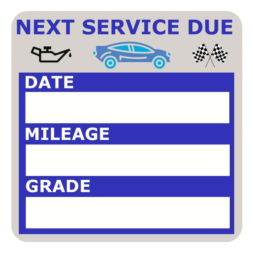 NOYOC Oil Change Stickers, Static Cling 120 Count 2×2 Inches Inches, Blue