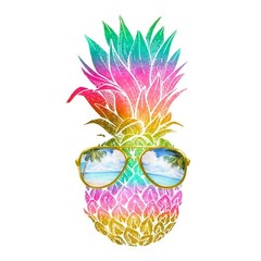 Rainbow Pineapple Sticker Cup food Laptop Cooler Car Vehicle Window Bumper Decal