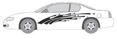 #A1258 DECAL VINYL GRAPHIC VEHICLE CAR TRUCK CROSS OVER SUV VAN SEMI MODERN AUTO