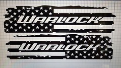 Truck WARLOCK side bed Vinyl Decals US Flag Kit . Compatible with Ram