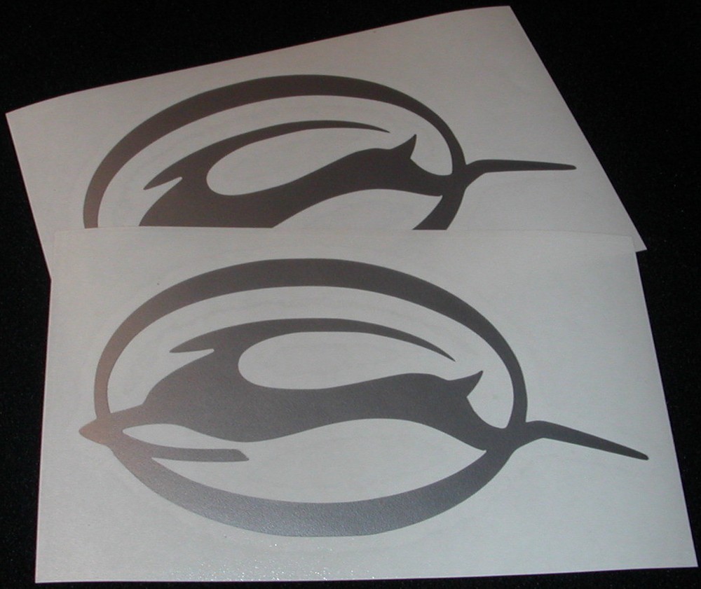 2 New IMPALA Chevy 6″ Silver Metallic Decals Stickers Car Show Window Decal