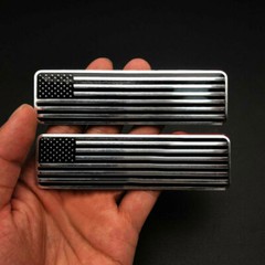 2x Black Metal USA American Flag Car Trunk Emblem Badge Decal Sticker Accessory