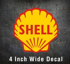 SHELL GASOLINE LOGO VINYL STICKER DECAL TRUCK WINDOW BUMPER WALL CAR USA MADE