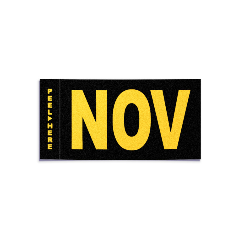 NOVEMBER – California License Plate – Legacy Black Yellow Month Sticker DMV Tag
