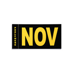 NOVEMBER – California License Plate – Legacy Black Yellow Month Sticker DMV Tag