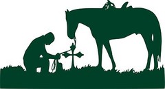 Christian Cowboy Horse Cross Praying Car Truck Window Vinyl Decal Sticker