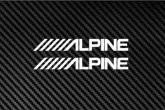 ALPINE 2 X 8″ car audio speakers stereo Amplifier sounds decal sticker stickers
