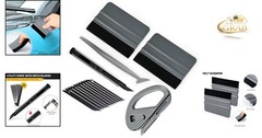 Vehicle Vinyl Wrap & Window Tint Tool Kit with Felt Squeegee Utility Knife