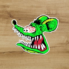 Rat Fink Hot Rod 5 inches two-pack Premium quality decal Sticker Car Window