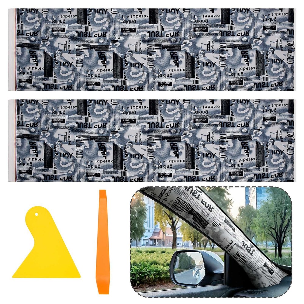 Car Interior Sticker Trim Self-Adhesive Bronzing Tape for Car,Newspaper Shape
