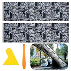 Car Interior Sticker Trim Self-Adhesive Bronzing Tape for Car,Newspaper Shape
