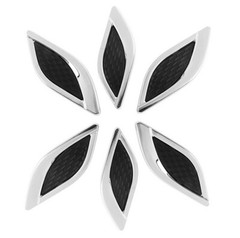 Sticker Fake Air Vent Trim 3D Chrome Metal Fit For Car Fender Hood Intake Decor