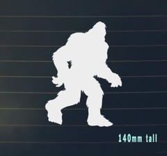 BIGFOOT YETI SASQUATCH FUNNY style Sticker DECAL WHITE 140MM TALL VINYL