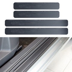 Car Trunk Door Sill Scuff Guard Plate Sticker Protector Anti Scratch Kick 5Pcs