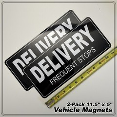 2-Pack Car Magnets for Gig Delivery Drivers 11.5″ x 5″ FREE SHIPPING!