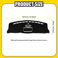 For Ford F150 2021-25 Dash Cover Mat Black Dashboard Carpet Style Protector 1-5X