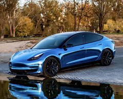 For Tesla Model 3 2020-23 Paint Protection Wrap Color Change Mirror Chrome Blue