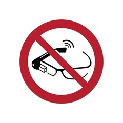 P044 – Use Of Smart Glasses Prohibited Sticker Decal