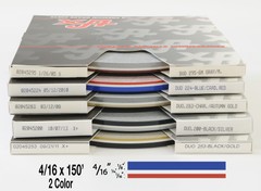 2 color (1/4″) 4/16″ x 150′ Roll of Auto Accent Pinstripe stripe Duotone
