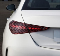 2Pcs Car Rear Tail Light Film Cover DIY Honeycomb Sticker Auto Decoration Decals