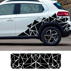 Geometric Triangle Graphic Car Rear Side Body Decals DIY Decoration Stickers 1Pc