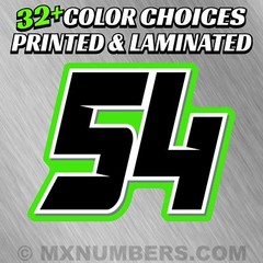 MX Number Plate Decals Sticker 4 COLOR ATV SX BMX Dirt Bike Kart Motorcycle Race