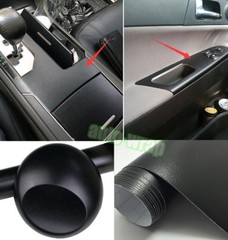Stretchable Car Grain Leather Skin 3D Textured Vinyl Wrap Sticker Decal Black CF