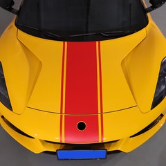 Red Roof Racing Stripes Overlay Graphic Decal Flat Vinyl For Lotus EMIRA