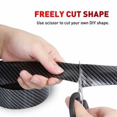 Parts Accessories Carbon Fiber Vinyl Car Door Sill Scuff Plate Sticker Protector
