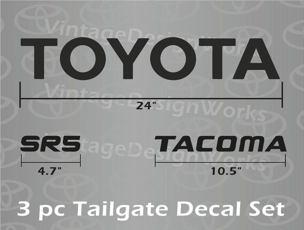 TOYOTA TACOMA SR5 TRUCK TAILGATE LOGOS DECAL 89-99 Tacoma pickup
