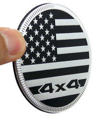 1pc American Flag Decal Sticker Emblem 4×4 Badge Black/Silver Fender 6cm 2.36″