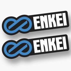 2X ENKEI DECAL STICKER US MADE TRUCK VEHICLE JDM WHEELS RIMS RACING CAR WINDOW