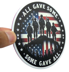 ALUMINUM All Gave Some Decal Sticker – Patriotic, Army, Military, Veteran 3.5″