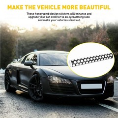 Front Rear Body Stickers Decal Car Tail Light Honeycomb Case Decorative Stickers