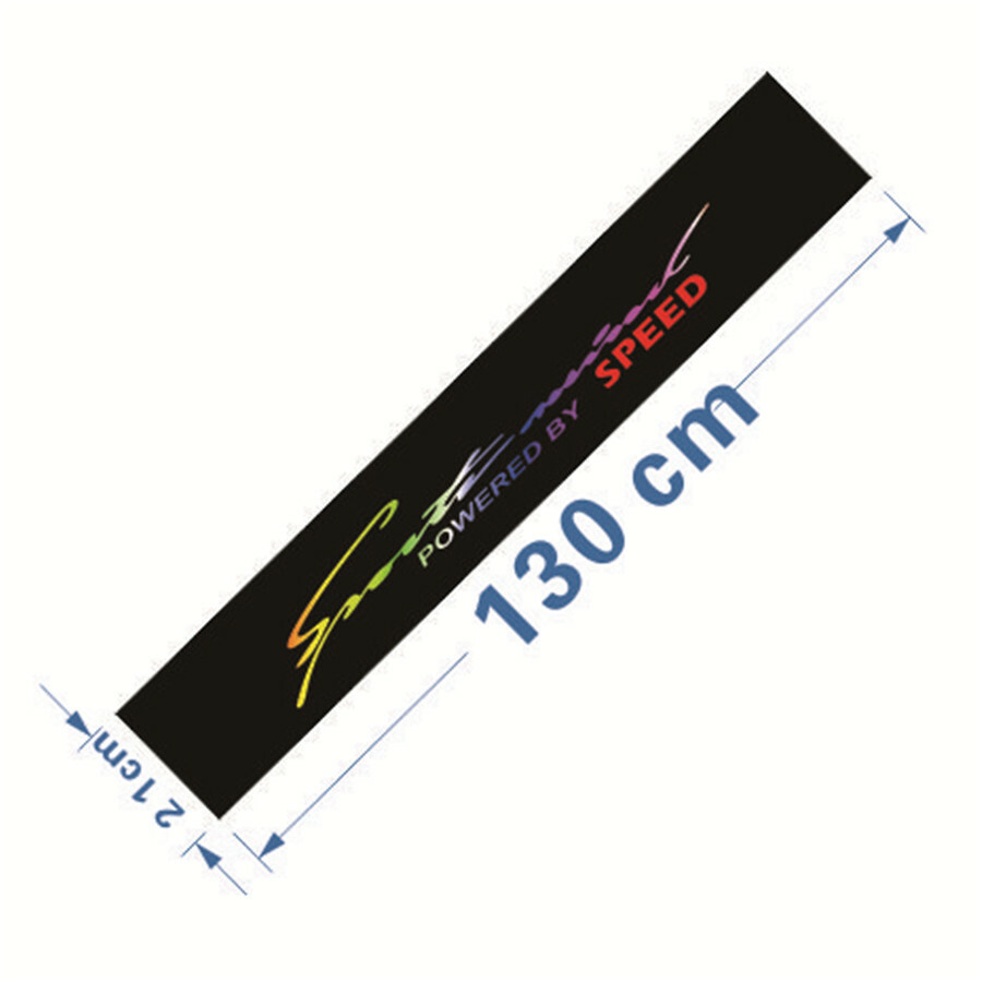 130x21cm Car Front Windshield Sticker Laser Colorful Reflective Decal Universal
