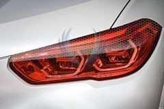 Headlight Hex Holographic Gloss Flame Red Taillight Tint Film Fog Honeycomb Film