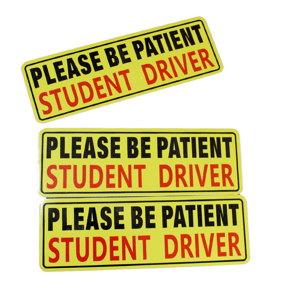3Pcs Car Bumper Magnet Student Driver Reflective Decal sign Sticker magnetic